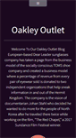 Mobile Screenshot of oakleyoutlet.net